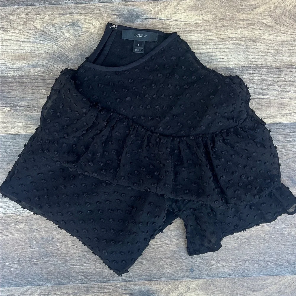 J. Crew Black Sheer Blouse